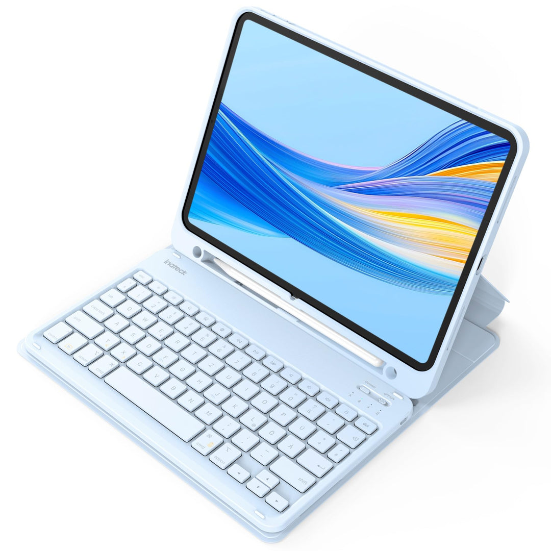Inateck Tastatur Hülle kompatibel mit iPad 10 Gen.10,9"/11 Gen. A16 2025 11 Zoll, iPad Air 11" M3/M2