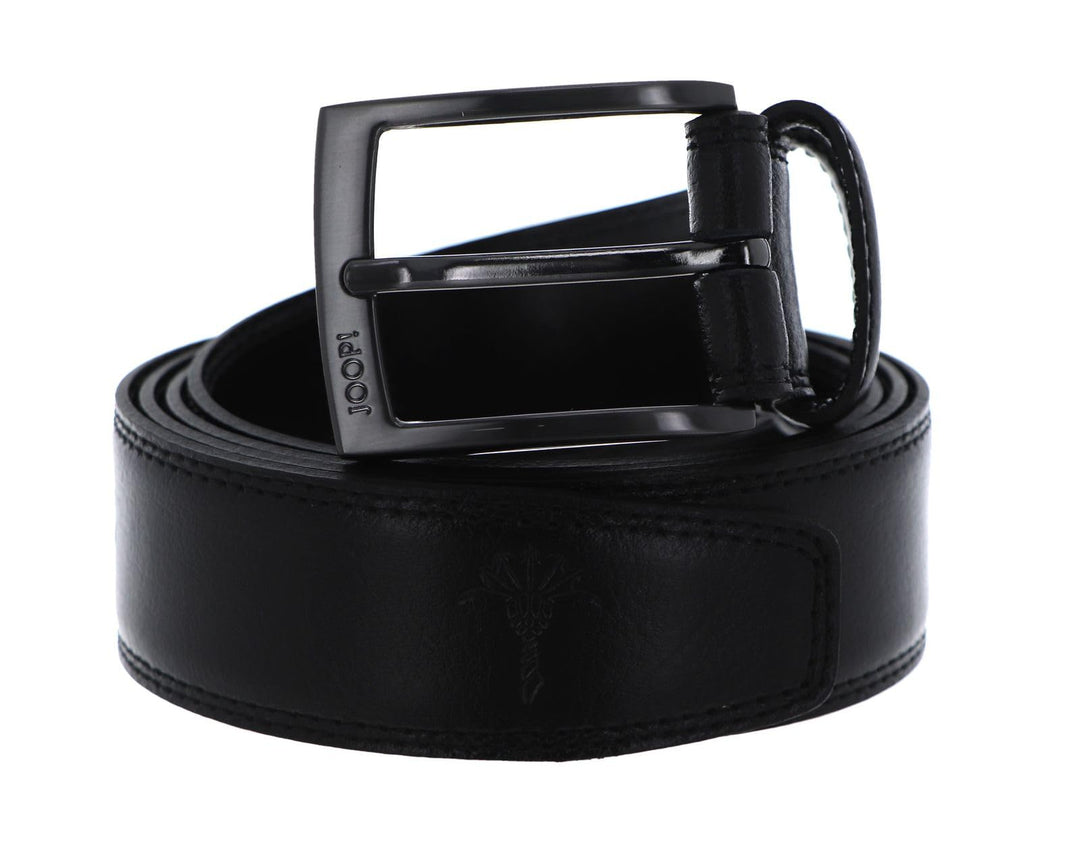 Joop! Herren Gürtel - Coll. Belt 3,5 cm, Echtleder, Dornschliesse, doppelte Nähte, Logo (100 cm, Sch