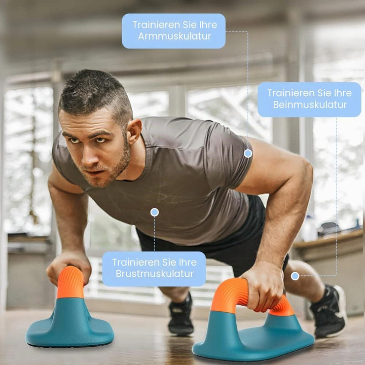 Dolibest Liegestützgriff, Push up Griffe Boden 2er Calisthenics Parallettes Kompakt Fitness Handstan