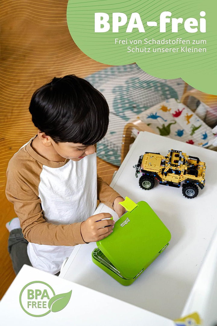 Jarlson® Brotdose Kinder mit Fächern TONI [AUSLAUFSICHER] - Bento Lunchbox mit Trennfächern - Frühst