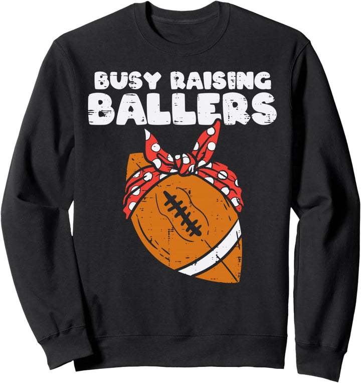 Busy Raising Ballers American Football Polka Bandana Damen Sweatshirt