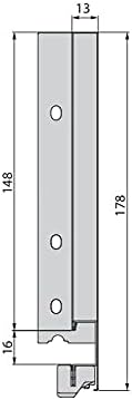 Emuca - Schubladen-Kit für Küche und Bad, H. 178 mm, T. 350 mm, 40 Kg, sanftes Schliessen, Panels ni