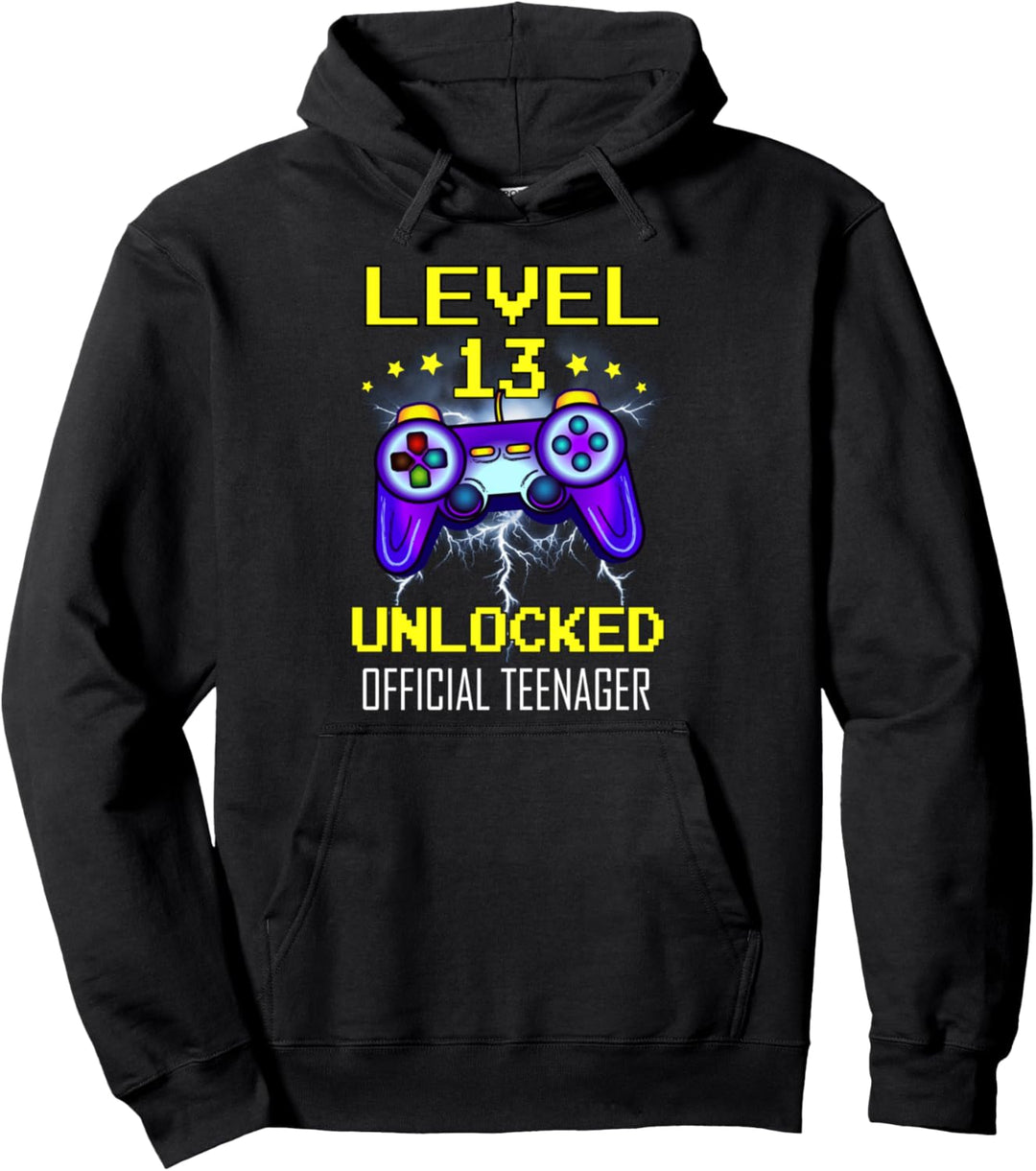 Offizielles Geburtstagsgeschenk für Teenager, Level 13, freigeschaltet Pullover Hoodie