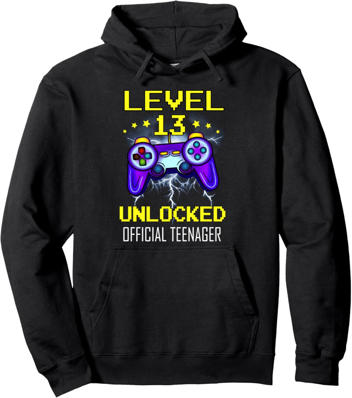 Offizielles Geburtstagsgeschenk für Teenager, Level 13, freigeschaltet Pullover Hoodie