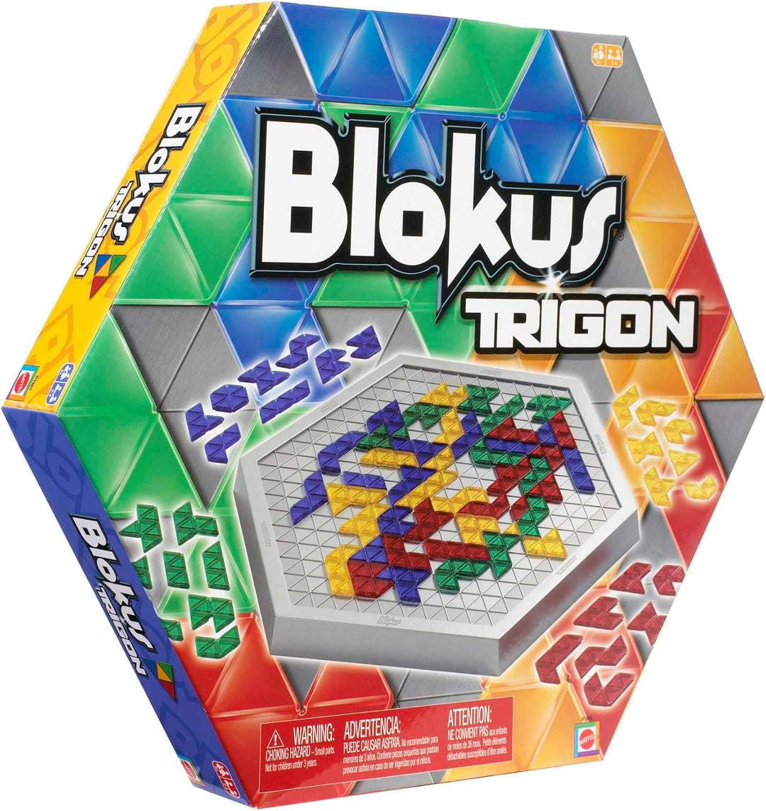 Mattel Games Blokus Trigon - neue Variante des klassischen Strategiespiels, dreieckige Trigon-Steine