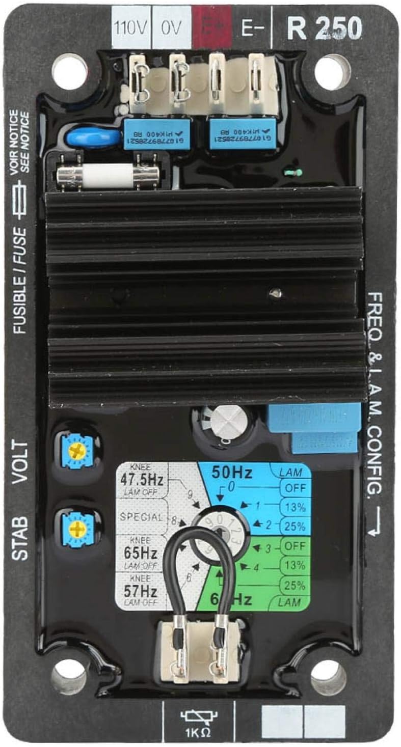 Spannungsregler R250 AVR Auto Spannungsregler Bürstenloses -Generierungssystem Set Zubehör