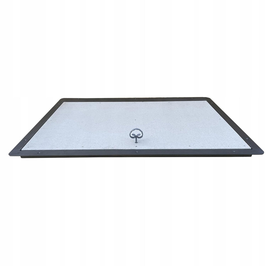 Bodenluke 90x120 cm für Keller Revisionsschacht Begehbare Schachtabdeckung mit stabilem Rahmen und G