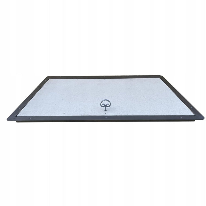 Bodenluke 90x120 cm für Keller Revisionsschacht Begehbare Schachtabdeckung mit stabilem Rahmen und G
