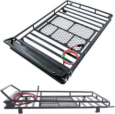 TOYANDONA Universal Dachträger Korb Autos Top Cargo Carrier Gepäckhalter für 1:10 Rock Crawler mit L