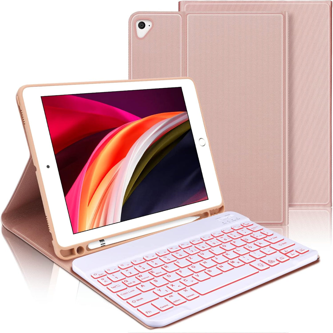 IVEOPPE iPad 6.Generation Hülle mit Tastatur, iPad Hülle mit Tastatur für iPad 6.Generation 2018/iPa