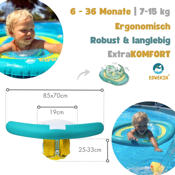 EDWEKIN® Baby Schwimmring, Mitwachsende Schwimmhilfe, Schwimmsitz, Kleinkinder ab 6 Monate bis 3 Jah
