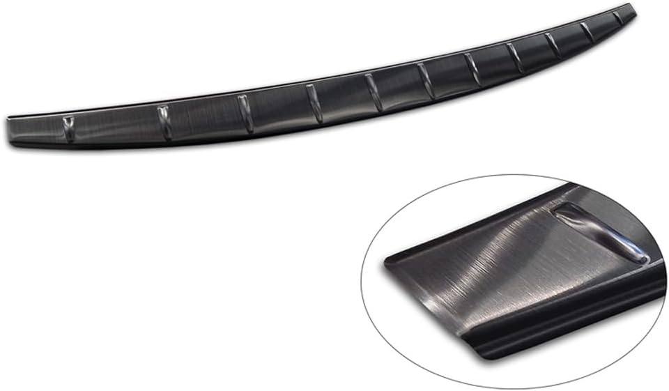 Avisa Schwarz Edelstahl Heckstossstangenschutz kompatibel mit Volvo EX30 2023- 'Ribs'