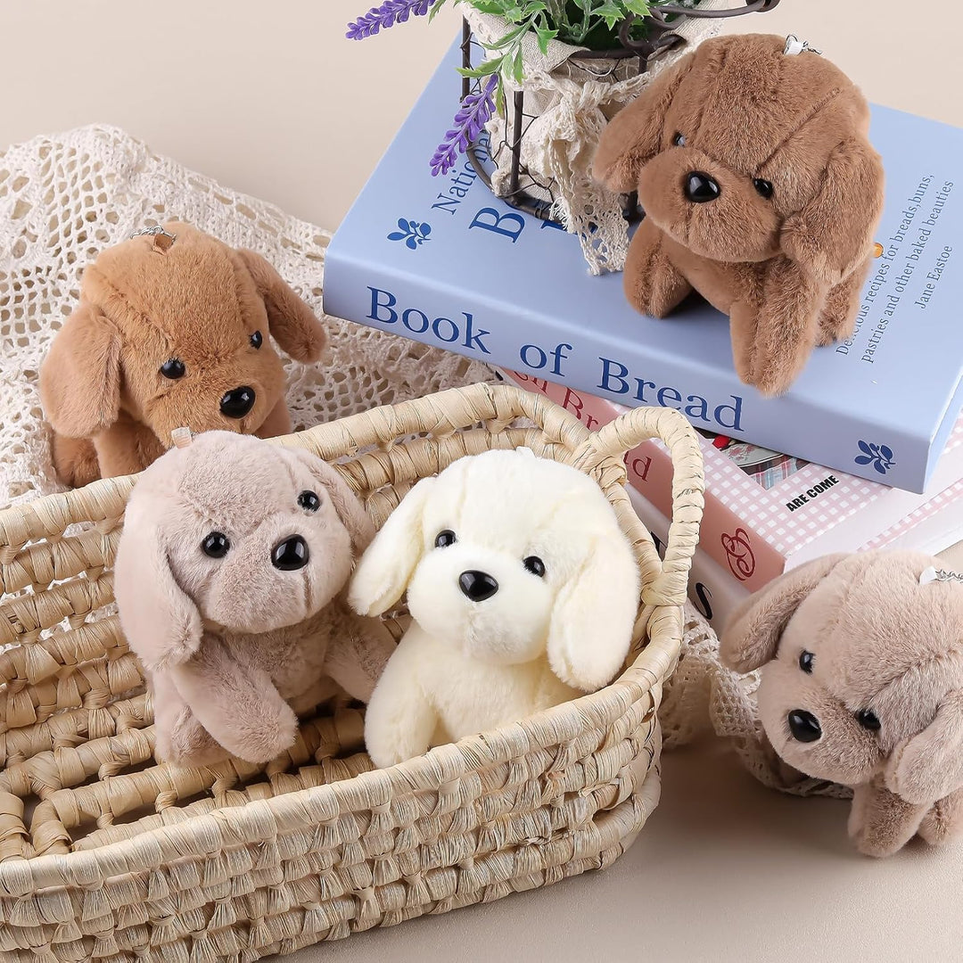 ANBOOR 6pcs 12cm Hunde-Plüschtiere, süsses Hundewelpen-Plüschtier für Kinder, kleine Plüschtiere in