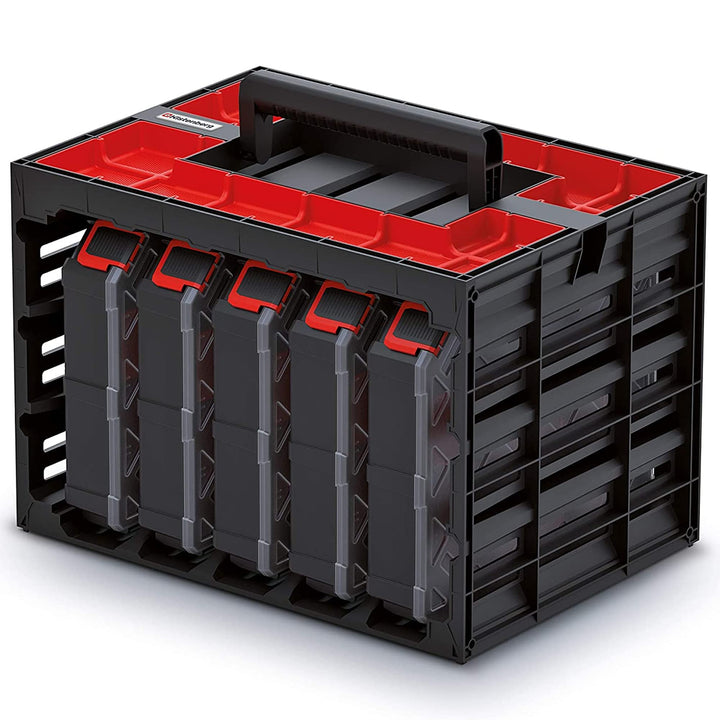 Kistenberg Sortimentskasten SET Werkzeugkoffer Sortierbox Kleinteilemagazin (inklusive 5x Sortiments