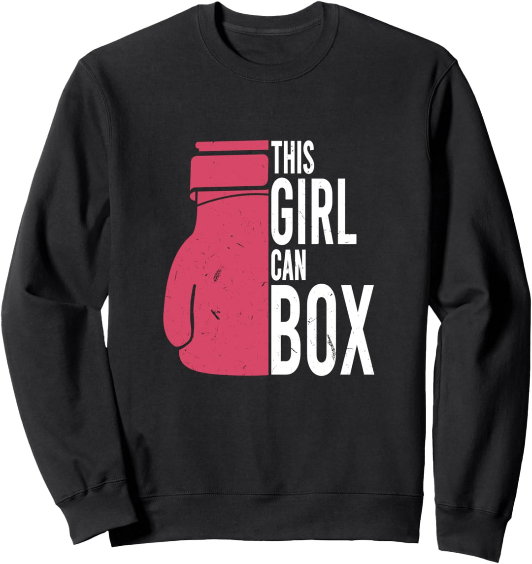 This Girl Can Box | Funny Female Fighter Boxing Gloves Sweatshirt