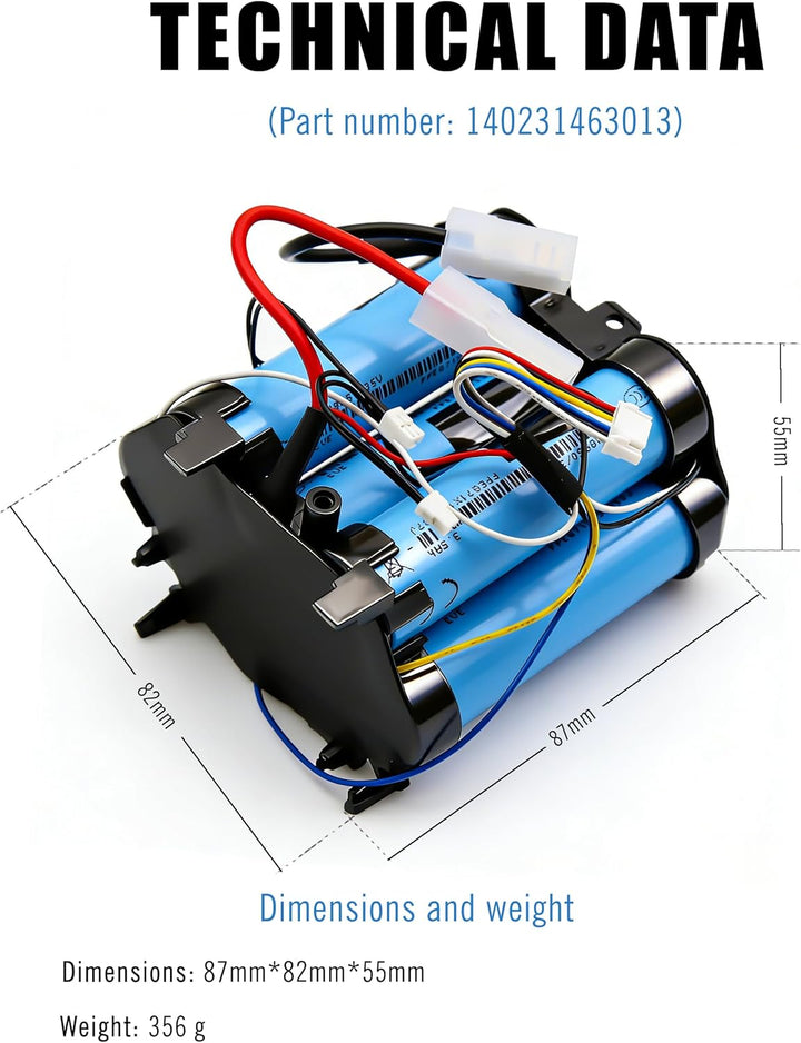 BLESYS 25,2V 3500 mAh Akku für AEG QX9-1 Hand-Staubsauger, Li-Ion Ersatzakku kompatibel mit QX9-1-AN