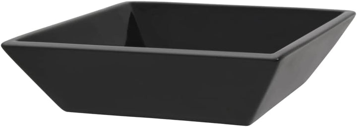 WIFESE Waschbecken Keramik Quadratisch Schwarz 41,5x41,5x12 cm Badezimmer Möbel Aufsatzwaschbecken E