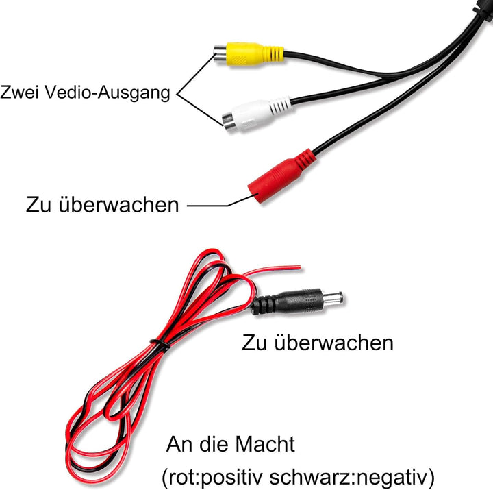 7 Zoll Rückfahrmonitor für Rückfahrkamera Kamera System, TFT LCD Rear View Monitor Screen für Auto S