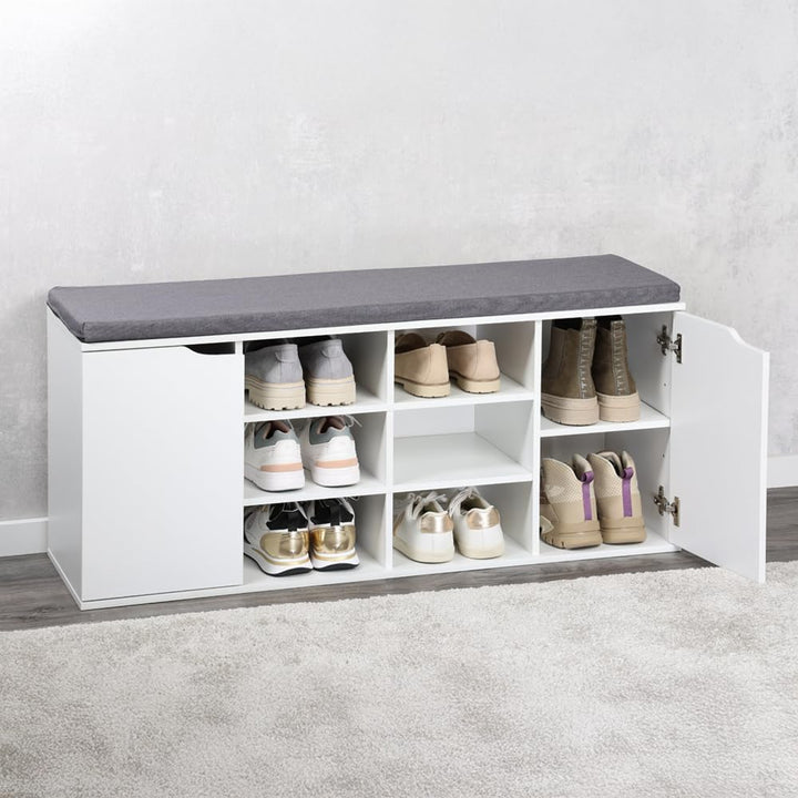 Kesper | Schuhschrank mit Sitzkissen, Material: Faserplatte, Masse: B103,5 x H48 cm x L29,5 cm, Farb