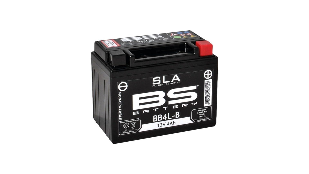 BS Battery 300665 BB4L-B AGM SLA Motorrad Batterie, Schwarz, 12 x 7 x 9.2 cm
