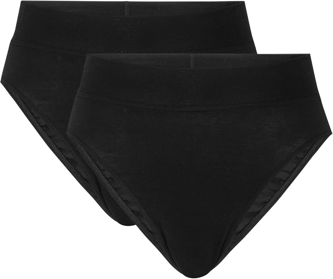 CALIDA Damen Elastic Duopack Slip (2er Pack) 48-50 Schwarz, 48-50 Schwarz