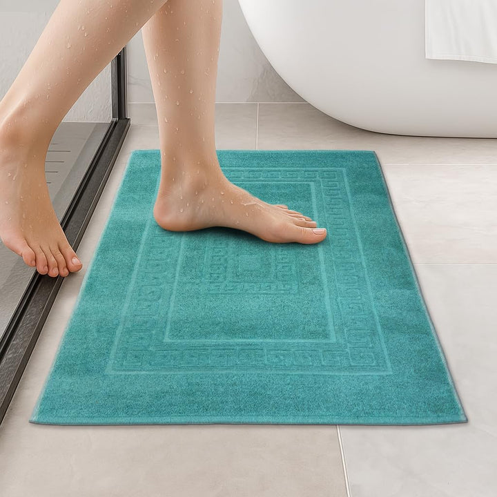 HomeLife Badezimmerteppich Aquamarin, 60X90 - Badematte saugstark - Maschinenwaschbarer Badteppich -