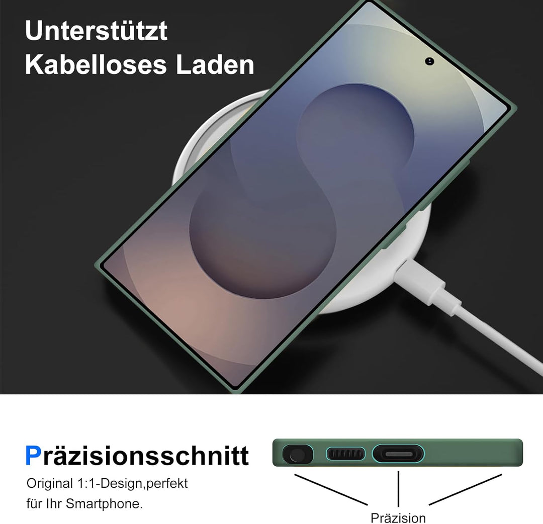 Handyhülle für Samsung Galaxy S25 Ultra Hülle [Material-Upgrade] Soft Silicone Case mit Mikrofaserfu