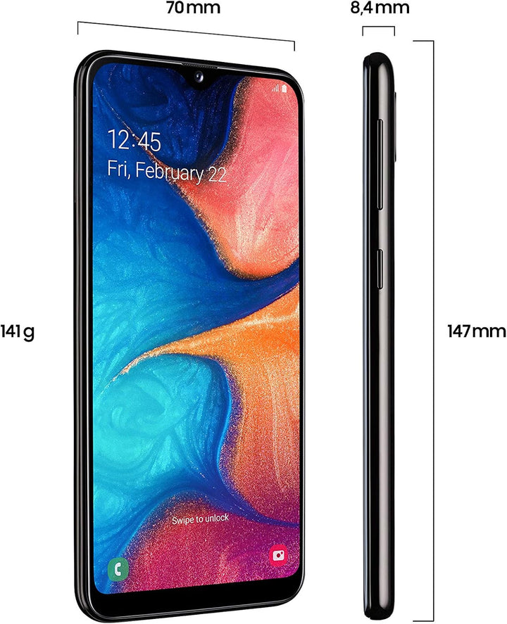 Samsung Galaxy A20e Smartphone (14.82cm (148.2 mm) 5.8 Zoll) 32GB interner Speicher, 3GB RAM, Dual S