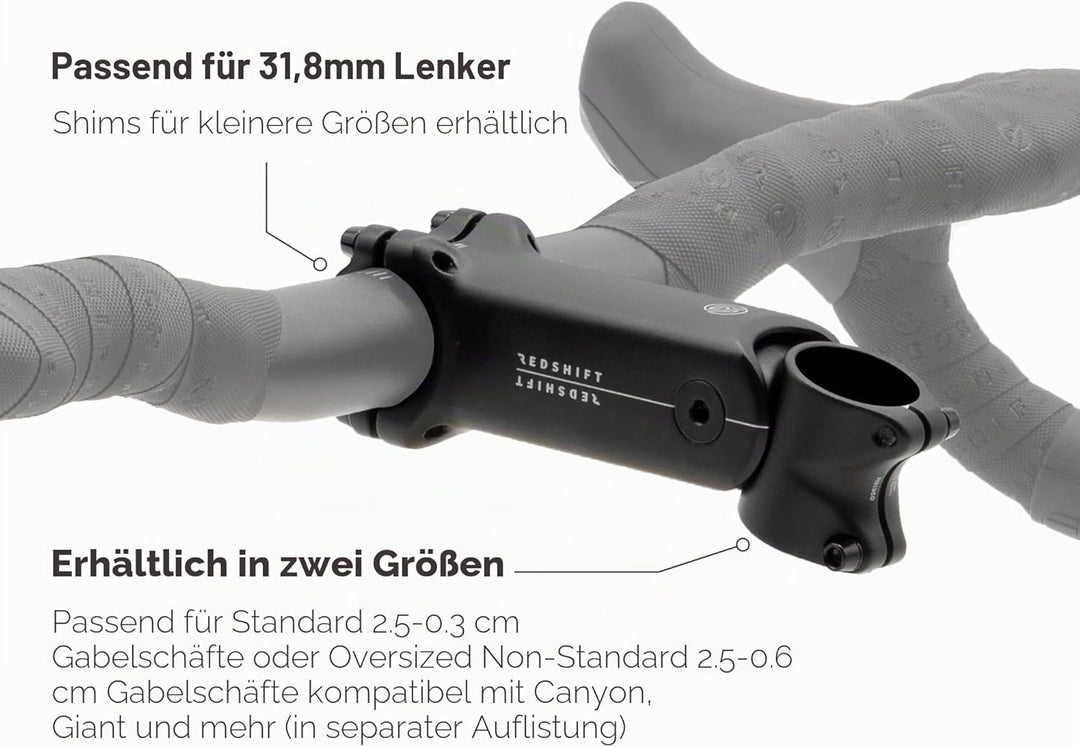 REDSHIFT ShockStop Suspension Stem for Bicycles, Shock-Absorbing Bike Handlebar Stem for Road, Grave