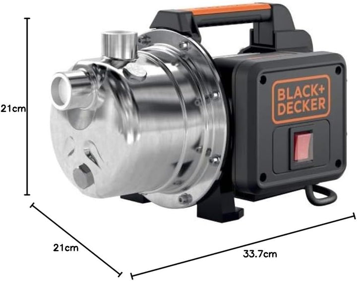 BLACK+DECKER BXGP800XE Selbstansaugende Pumpe für Klarwasser (800 W, max. Förderleistung 3500 l/h, m