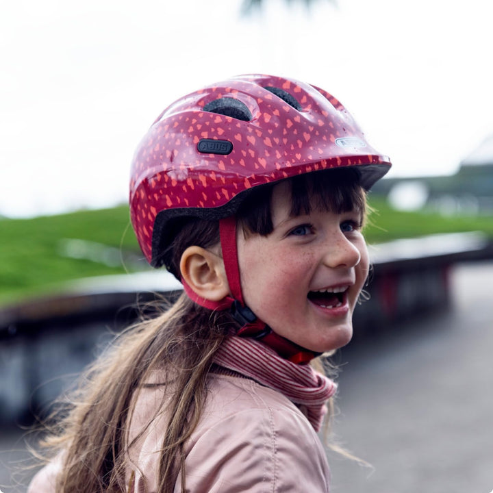 ABUS Kinderhelm Smiley 2.0 - Robuster Fahrradhelm für Mädchen und Jungs M (50-55 cm) rose princess,