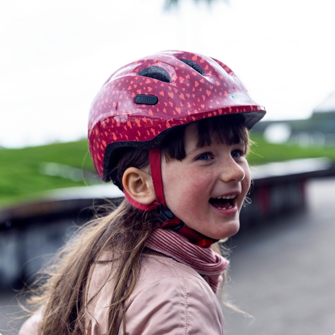 ABUS Kinderhelm Smiley 2.0 - Robuster Fahrradhelm für Mädchen und Jungs M (50-55 cm) rose princess,