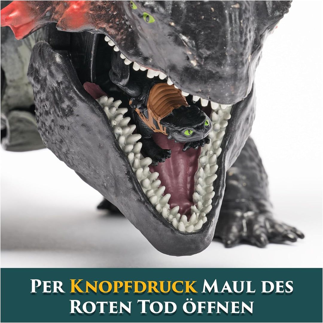 Dreamworks How to Train your Dragon, Actionfiguren-Set mit Roter Tod-Drachenfigur und kleinem Ohneza