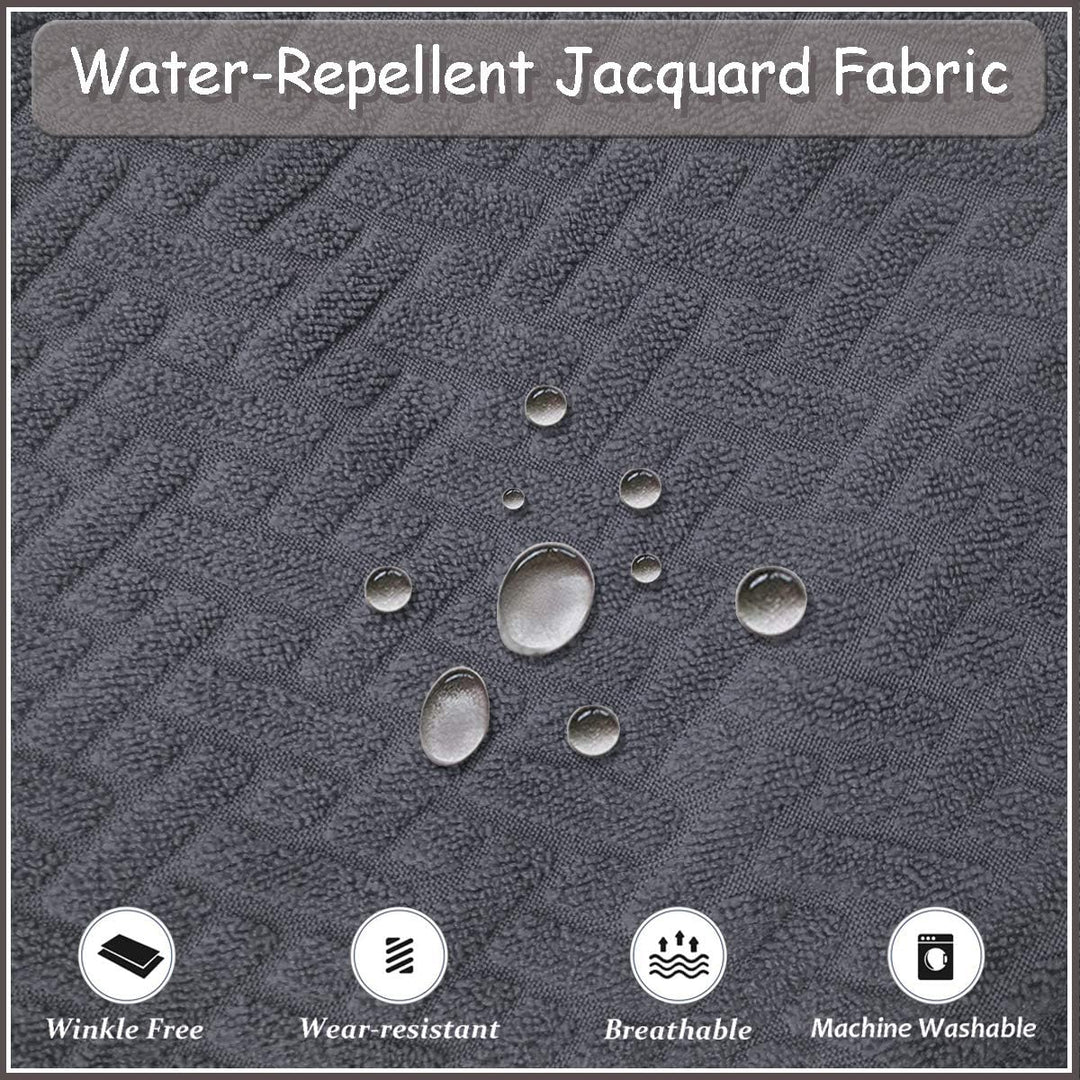 KELUINA Stretch wasserdichte Jacquard mit langem Gitter Esszimmer Stuhlhussen Home Decor, Stuhlhusse