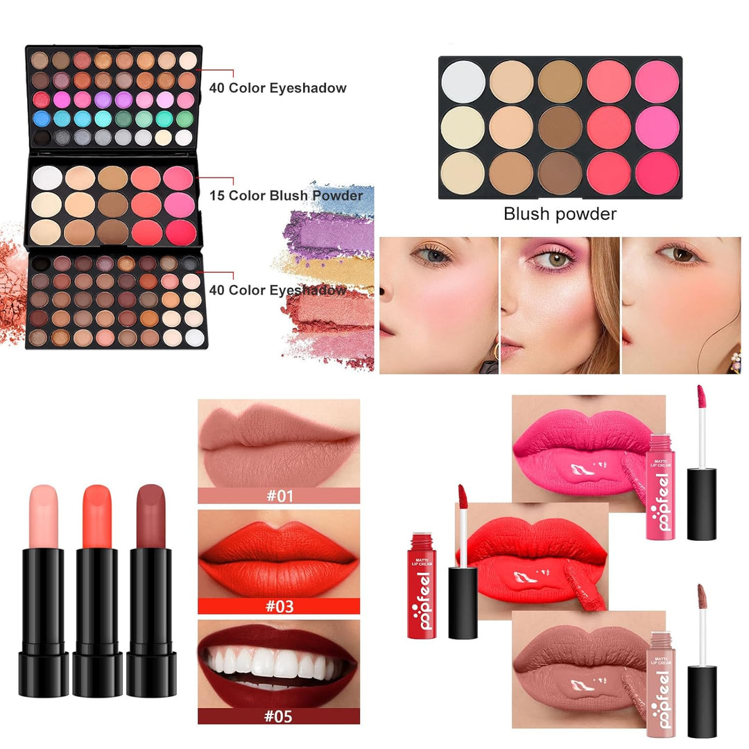 CHSEEO 26 Stück Mehrzweck Make-up-Set All-in-One Make-up-Geschenkset Kosmetik-Palette Starter Kit Li