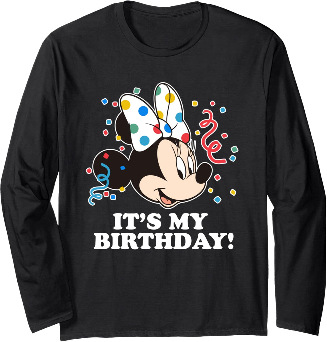 Disney Minnie Mouse It's My Birthday Langarmshirt