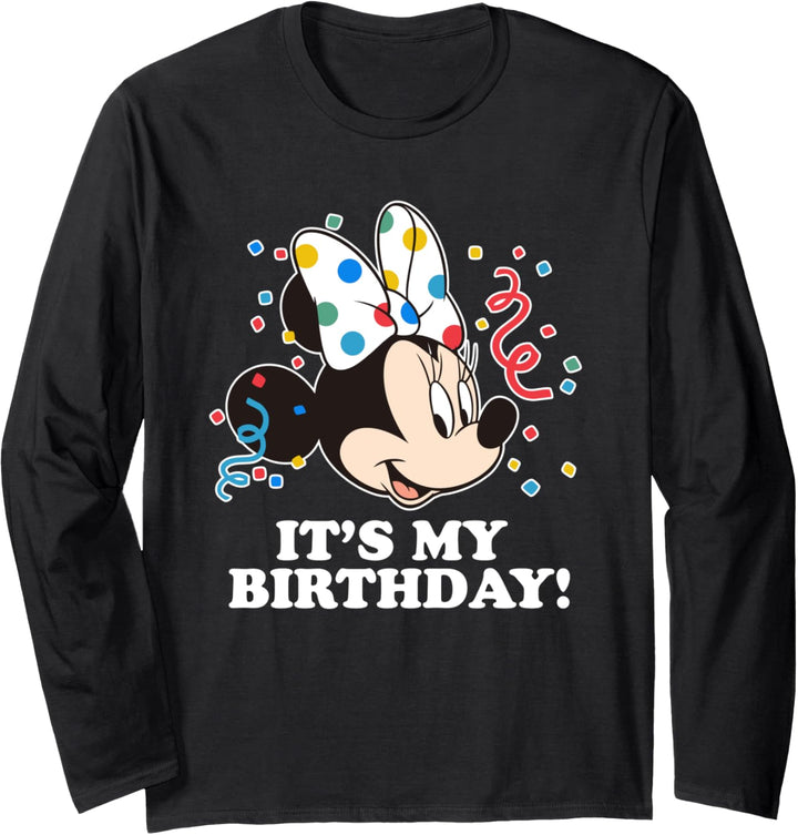 Disney Minnie Mouse It's My Birthday Langarmshirt
