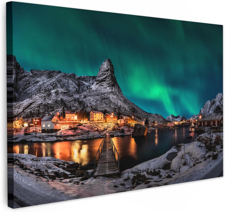 MuchoWow© Bild auf Leinwand Gross 120x80 cm XXL Schlafzimmer Bilder Wand Deko Wohnzimmer Modern Wand