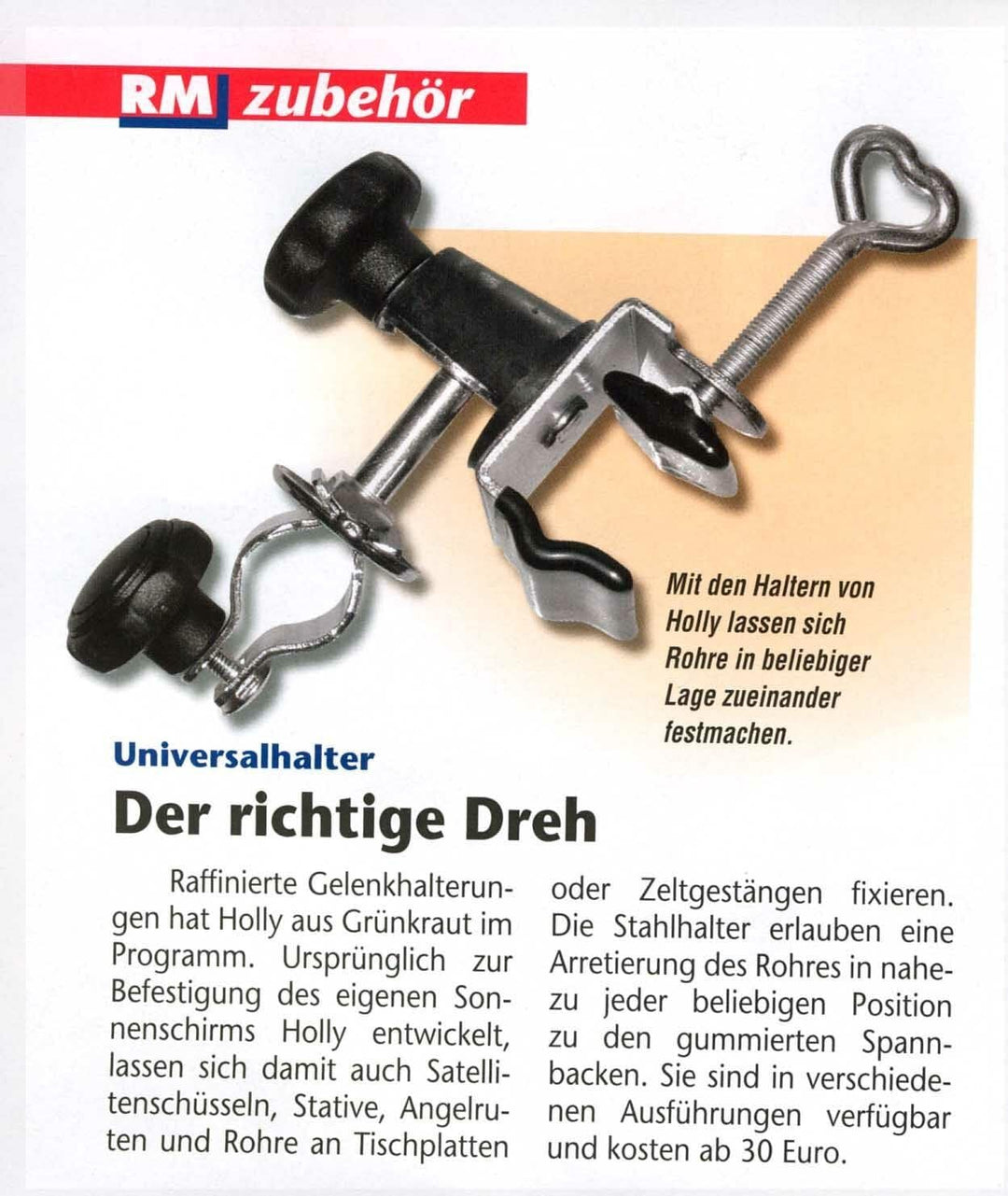 Hollysun NEU - Holly Sonnenschutz CARIBIC - Natur - mit Halterung für Befestigungen bis 65 mm Ø