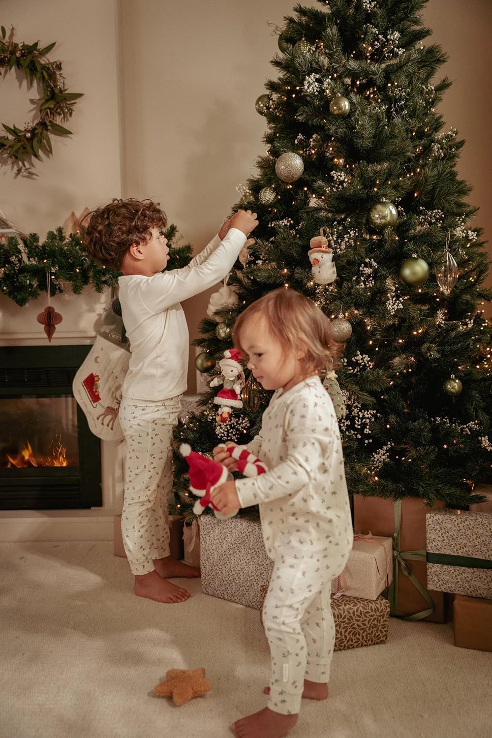 Little Dutch Christbaumschmuck Weihnachtsbaumschmuck Anhänger Soff-Figuren 4er Set Rosa - Weihnachte