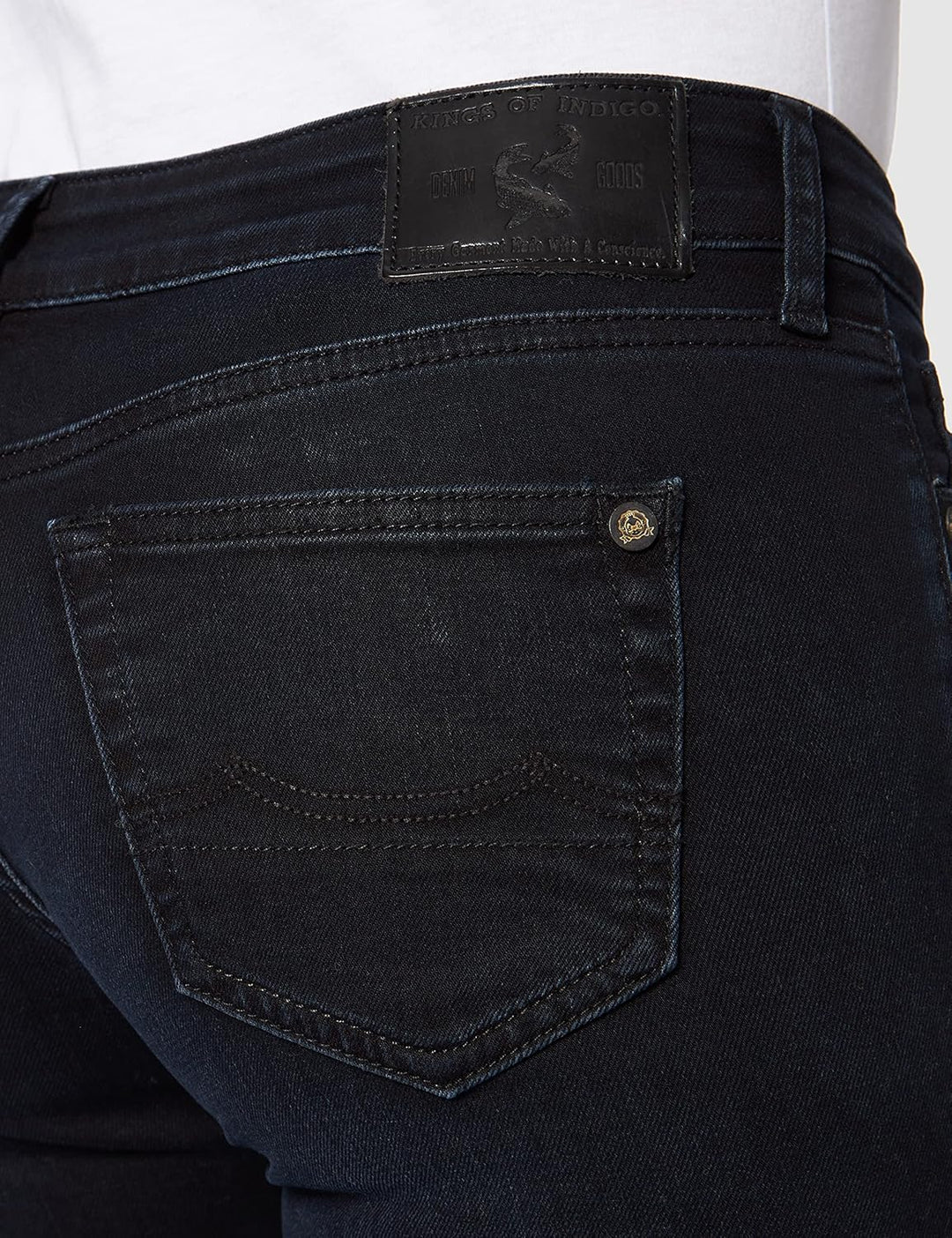 Kings of Indigo Damen Juno Jeans 26W / 32L Blau (Midnight Overdye 3005), 26W / 32L Blau (Midnight Ov