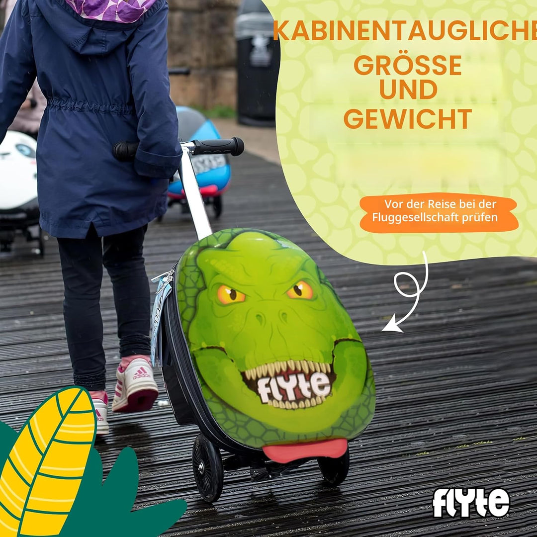 Flyte Scooter Koffer - 2-in-1, 45 cm Reisekoffer Kinder, 25 Liter Fassungsvermögen Kinderkoffer Hand