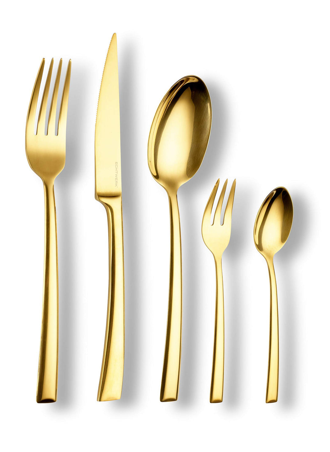 Echtwerk EW-BS-3030G Tafelbesteck Avelino/Shiny-Gold Edition, 30-teilig, für 6 Personen, Edelstahl 1