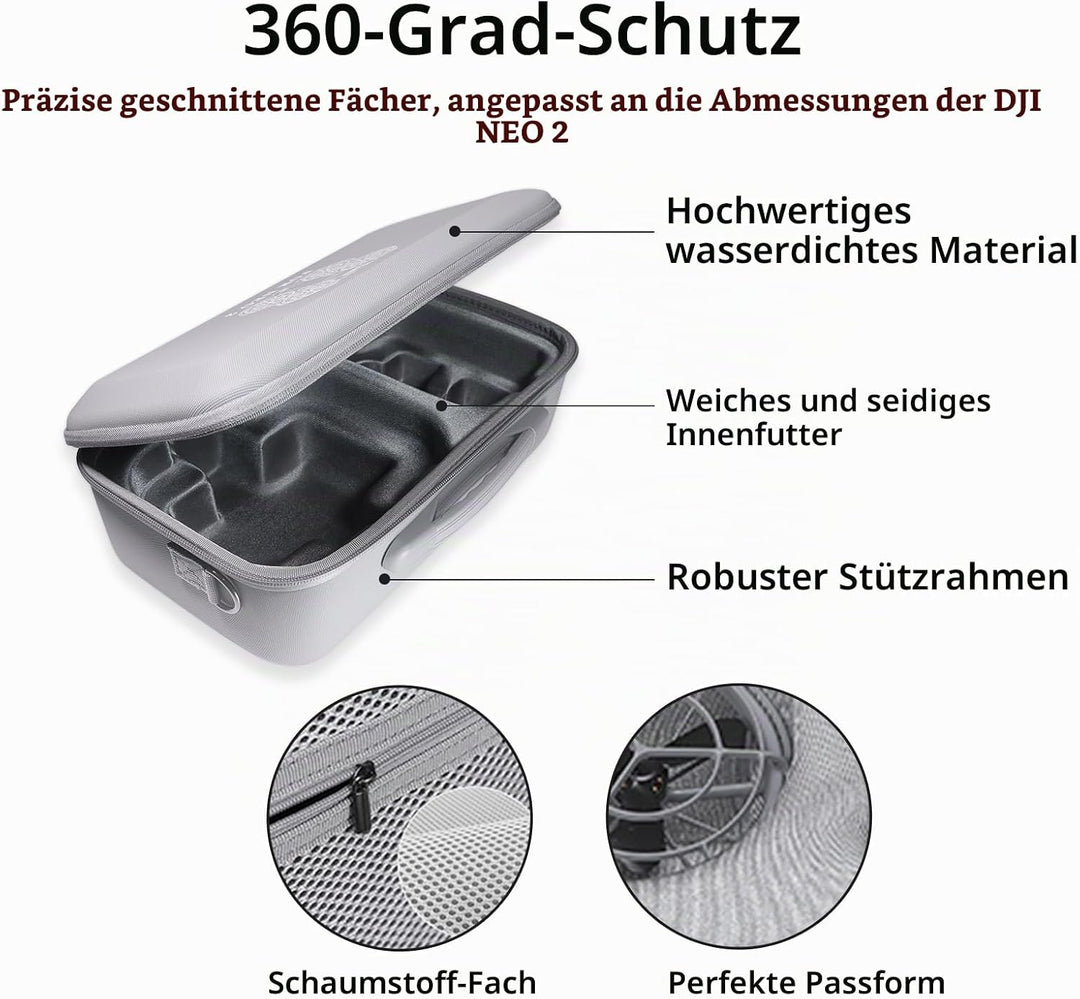 Tasche DJI Neo 2 Fly More Combo Tragetasche Neo2 Case Schutztasche für DJI RC-N3 und Akkus Drohne Zu