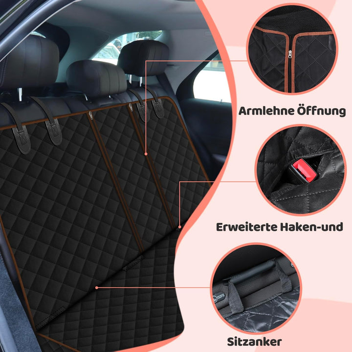 Lydonberg Hundedecke Auto Rückbank, Wasserdichter Anti-Rutsch Haustier Auto Sitz Protektor mit Armle
