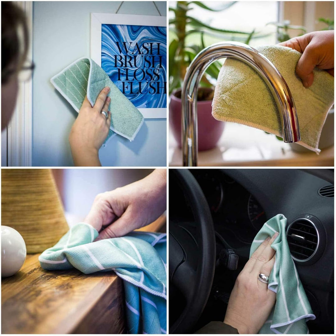 Muxel Bambustücher | antibakterielle Putztücher zum Reinigen + Polieren 7er Set