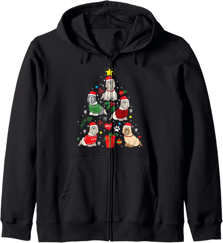 Lhasa Apso Weihnachten Hundeschmuck Baumdekoration Geschenk Kapuzenjacke