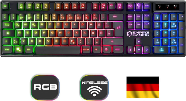 Armor RF800 Wireless Wiederaufladbare Gaming Tastatur und Maus Set QWERTZ (DE-Layout) -Tastatur 2,4G