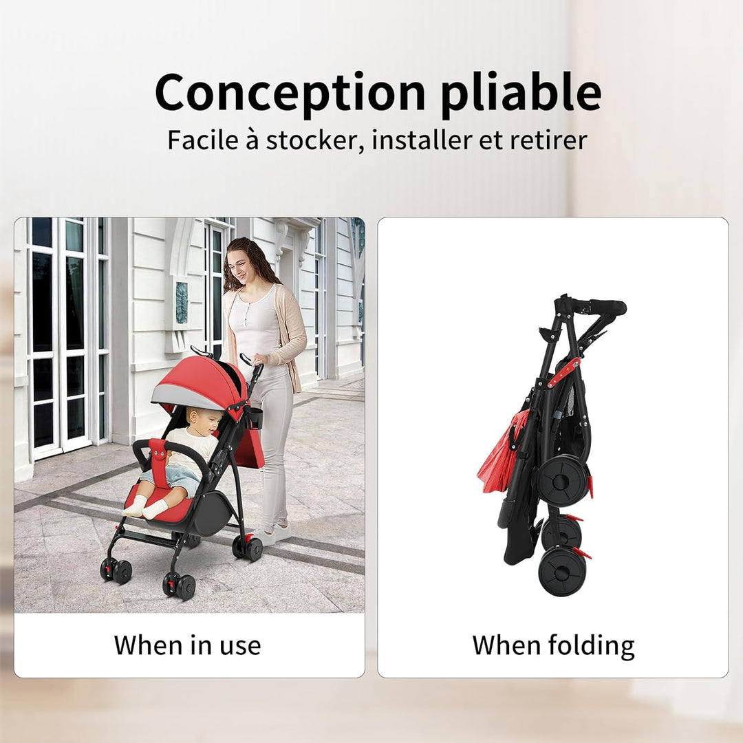 Ingenious Kompakter Buggy, mit Liegeposition, ab Geburt bis 4 Jahre (bis 25 kg), sitzend oder liegen
