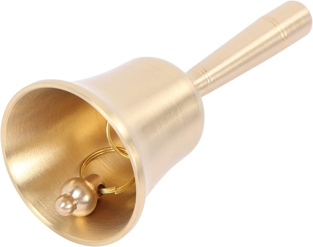 Handglocke im traditionellen Stil – Laute Handglocken aus massivem Messing, sehr Laute Handklingel f